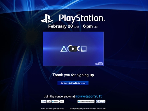 画像ギャラリー No.001のサムネイル画像 / SCEAがPlayStationに関するティザーサイト＆ムービーを公開。日本時間の2月21日8：00になんらかの発表が行われる模様