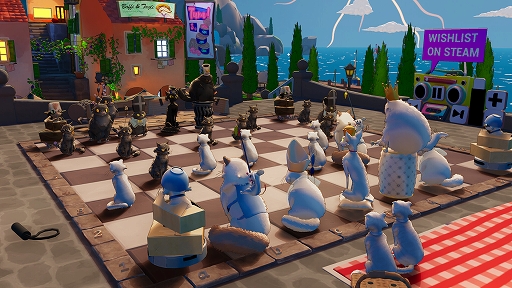 画像ギャラリー No.006のサムネイル画像 / かわいいモフモフネコたちを駒としたチェスゲーム「Cat Chess」，配信開始。相手のターンを待つ間にネコと遊べる