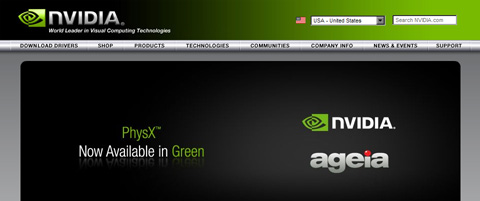 画像ギャラリー No.002のサムネイル画像 / NVIDIA，「PhysX」のAGEIA Technologiesを買収