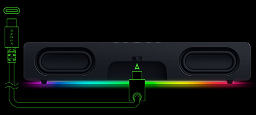 画像ギャラリー No.003のサムネイル画像 / Razer，幅40cmの光るサウンドバー「Leviathan V2 X」を発表。サブウーファーを省略したコンパクトモデル