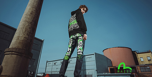 画像ギャラリー No.001のサムネイル画像 / Razerがデニムブランド「EVISU」とコラボ。ジーンズやパーカー，マウスやキーボードなどを2月25日に発売