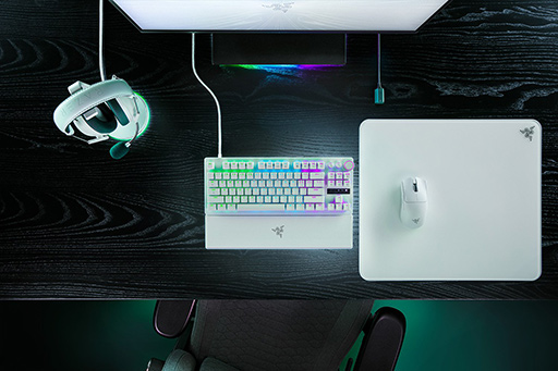 画像ギャラリー No.001のサムネイル画像 / 周辺機器をホワイトで揃えたい人向け，Razerの白い10キーレスキーボードやマウス，マイクが6月14日発売