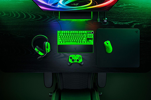 画像ギャラリー No.004のサムネイル画像 / eスポーツ向けを謳うRazer製周辺機器のカラバリに鮮やかな緑色の「Esports Green」を追加