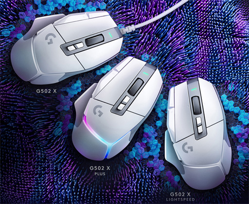 画像ギャラリー No.001のサムネイル画像 / Logitech G，ゲーマー向け新型マウス「G502 X」シリーズを発表。大幅な軽量化と新型の光学式スイッチ採用が見どころだ