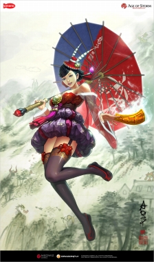 画像ギャラリー No.002のサムネイル画像 / 「Kingdom Under Fire Online: Age of Storm」，新たに女性キャラクター2体が参戦。“退魔師”のYURIA＆独特の武器“車輪剣”を扱うSHIVA