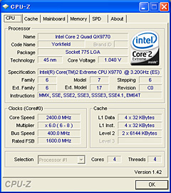 画像ギャラリー No.006のサムネイル画像 / FSB 1600MHzを実現した「Core 2 Extreme QX9770/3.20GHz」レビュー掲載