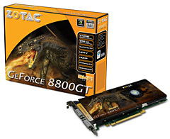 画像ギャラリー No.002のサムネイル画像 / ZOTAC，標準クロック＆クロックアップ版のGF8800GTカード