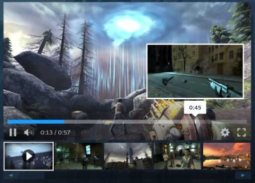 画像ギャラリー No.002のサムネイル画像 / Steam，予告編プレイヤーをアップグレード。モダンなUIで使いやすく，ネットワークや端末環境に合わせた処理を実装