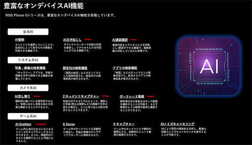 画像ギャラリー No.006のサムネイル画像 / AI機能を強化したゲーマー向けスマホ「ROG Phone 9」が国内発売