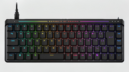 画像ギャラリー No.001のサムネイル画像 / ラピッドトリガー対応の65％キーボード「ROG Falchion Ace HFX」の日本語配列モデルが登場