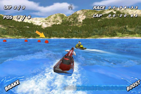 画像ギャラリー No.007のサムネイル画像 / ［iPhone］理屈抜きに楽しい水上レースゲームとシューティングを紹介