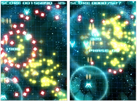 画像ギャラリー No.002のサムネイル画像 / ［iPhone］ギガ連射，画面がド派手なSTG「Techno Trancer」配信