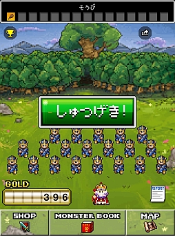画像ギャラリー No.002のサムネイル画像 / 気軽に遊べるワンフリックRPG「モンスターを集めてまいれ！」iOS向けに配信