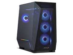 ハーフミラーパネルで電源オン時だけ内部を見せるデスクトップPC「LEVEL∞ R-Class RGB Build」をユニットコムが発売