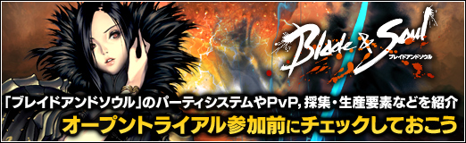 画像ギャラリー No.030のサムネイル画像 / 「ブレイドアンドソウル」のオープントライアルがスタート！　パーティシステムやPvP，採集・生産要素などを参加前にチェックしておこう