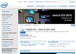 画像ギャラリー No.003のサムネイル画像 / Intel，新しいCoreプロセッサを北米時間2010年1月7日に発表と予告