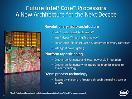 画像ギャラリー No.004のサムネイル画像 / Intel，新しいCoreプロセッサを北米時間2010年1月7日に発表と予告