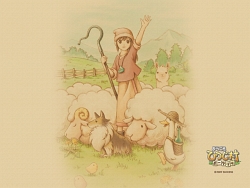 画像ギャラリー No.001のサムネイル画像 / 気軽に記念撮影ができる“まきば暮らしシミュレーション”，PSP「ようこそ ひつじ村 ポータブル」本日発売！