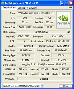 画像ギャラリー No.010のサムネイル画像 / 「GeForce GTS 250」の素性を探るレビュー掲載。9800 GTX+とほとんど同じだが,改定された価格に注目