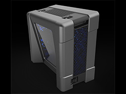 画像ギャラリー No.003のサムネイル画像 / 見た目はまるで軍用PC？ 24インチディスプレイを側面に取り付けたPCケースがマイルストーンから登場。採用PCは11月下旬から発売