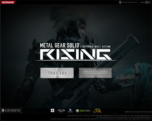 画像ギャラリー No.001のサムネイル画像 / 「METAL GEAR SOLID RISING」，「Xbox 360 Media Briefing」で上映されたばかりの最新トレイラーとともに，公式サイトがオープン