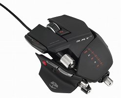 画像ギャラリー No.001のサムネイル画像 / Mad Catz，「Cyborg」ブランドのゲーマー向けマウス「R.A.T.」シリーズを国内発売。マウスの長さや高さ，幅，側面の傾きなどを調整可能