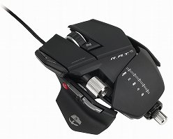 画像ギャラリー No.002のサムネイル画像 / Mad Catz，「Cyborg」ブランドのゲーマー向けマウス「R.A.T.」シリーズを国内発売。マウスの長さや高さ，幅，側面の傾きなどを調整可能