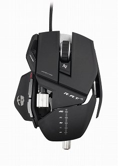 画像ギャラリー No.007のサムネイル画像 / Mad Catz，「Cyborg」ブランドのゲーマー向けマウス「R.A.T.」シリーズを国内発売。マウスの長さや高さ，幅，側面の傾きなどを調整可能