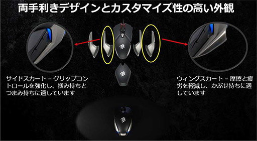 画像ギャラリー No.004のサムネイル画像 / Mad Catz，低遅延の独自スイッチを採用したゲーマー向けマウスを発売。ワイヤレスとワイヤードモデルをラインナップ