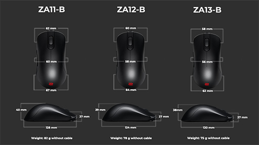 画像ギャラリー No.012のサムネイル画像 / BenQ ZOWIE，搭載センサーを変更したゲーマー向けマウス「FK-B」「ZA-B」シリーズを発売。サイズ別に3製品ずつを用意