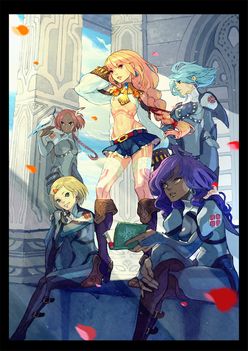 画像ギャラリー No.002のサムネイル画像 / レンの奥義「金色冠」をスクリーンショットでチェック！　カプコン，PSP用RPG「LAST RANKER」の主人公ジグとヒロイン レンとの対決シーンを公開