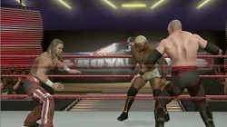画像ギャラリー No.003のサムネイル画像 / HBKがROYAL RUMBLEで優勝！　というムービーを，発売されたばかりの「WWE 2010 SmackDown vs Raw」を使って撮影したんだ