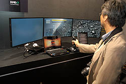 画像ギャラリー No.005のサムネイル画像 / ［COMPUTEX］AMD，ノートPC用の外付けMobility HD 5870を披露。Radeonベースの3D立体視環境も