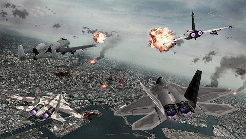 画像ギャラリー No.029のサムネイル画像 / 東京の上空が戦場になる！ “エースコンバット”シリーズ最新作 PSP用「エースコンバットX2 ジョイントアサルト」は2010年夏に発売