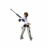 画像ギャラリー No.032のサムネイル画像 / サイバーフロント，3Dポリゴンのウィッチ達が暴れまわるXbox 360用シューティング「ストライクウィッチーズ 白銀の翼」を7月29日に発売，ねんどろいど付き限定版も