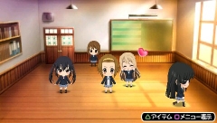 画像ギャラリー No.005のサムネイル画像 / これ以上，可愛くなってどうするの！？　「けいおん！ 放課後ライブ！！」のメニュー画面では，ちびキャラ化した軽音部メンバー達がゆる〜い日常を送る