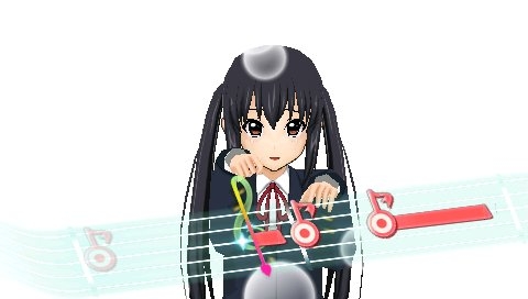 画像ギャラリー No.088のサムネイル画像 / 「けいおん！ 放課後ライブ！！」には，テレビアニメで見られなかった“ゴシック衣装 梓Ver”も収録！　バンドメンバー達の衣装を自由に着せかえよう