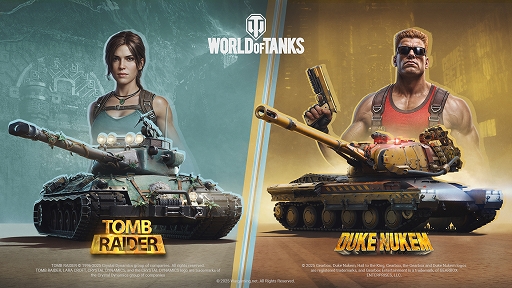 画像ギャラリー No.001のサムネイル画像 / 「World of Tanks」，Lara CroftとDuke Nukemが参戦するコラボ・バトルパス「ヒーローの軌跡」を7月10日から開催