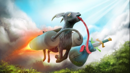 画像ギャラリー No.003のサムネイル画像 / 「Goat Simulator」と「DOTA 2」，夢のクロスオーバーが実現？　Steam Workshopにて，空飛ぶヤギを登場させる投票がスタート