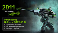 画像ギャラリー No.005のサムネイル画像 / 「GeForce GTX 550 Ti」を試す。バランスの取れた性能＆価格と，バランスを欠く消費電力が特徴