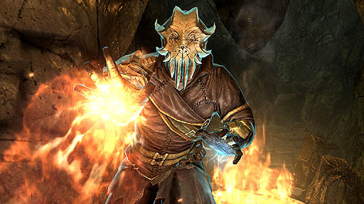 画像ギャラリー No.001のサムネイル画像 / 「The Elder Scrolls V : Skyrim」の最新DLC「Dragonborn」の序盤展開を紹介。ドラゴンにまたがり，原初のドラゴンボーンに挑むという熱い展開を楽しもう
