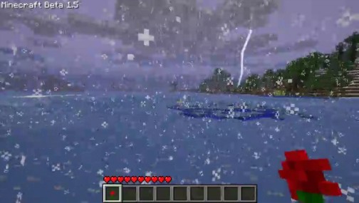 画像ギャラリー No.002のサムネイル画像 / 雪！　雪降ってるよ！　大人気「Minecraft」の最新アップデートv1.5のプレビュームービーが公開