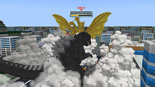 画像ギャラリー No.004のサムネイル画像 / ゴジラ，「Minecraft」を襲撃。ゴジラとして戦ったりゴジラから逃げたりする公式ワールドがマーケットプレイスで発売に