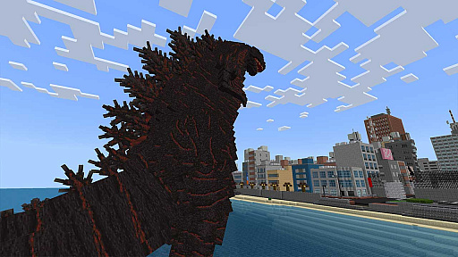画像ギャラリー No.005のサムネイル画像 / ゴジラ，「Minecraft」を襲撃。ゴジラとして戦ったりゴジラから逃げたりする公式ワールドがマーケットプレイスで発売に
