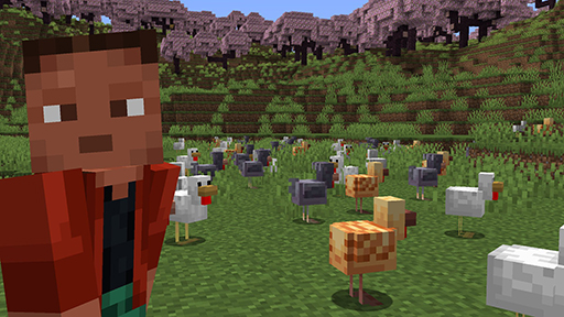 画像ギャラリー No.001のサムネイル画像 / 「Minecraft」，2種類のニワトリ，サボテンの花，枯れ草などが新たに登場。Javaスナップショットなどで利用できる
