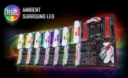 画像ギャラリー No.003のサムネイル画像 / GIGABYTE，カラーLEDで派手に光るゲーマー向けマザーを発売。X99ベース