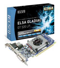 画像ギャラリー No.001のサムネイル画像 / ELSA，Low Profile対応で1スロット仕様のGT 520搭載カードを発売