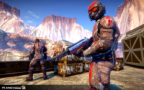 画像ギャラリー No.002のサムネイル画像 / SOE「Planetside 2」の公式サイトをオープンし，ムービーやスクリーンショットを公開。数千人のプレイヤーによる，超大規模戦闘が実現