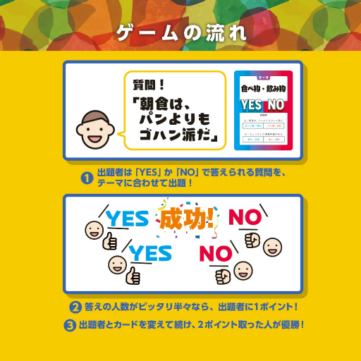 画像ギャラリー No.002のサムネイル画像 / 全員の答えが“半々”になる質問をする会話ゲーム「ピッタンコはんはん」，3月31日に発売