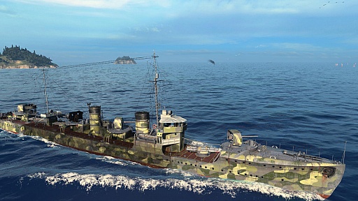 画像ギャラリー No.003のサムネイル画像 / 「World of Warships」の，きっと参考になるはずのムービーを掲載。第2弾は海の殺し屋，駆逐艦がテーマだ